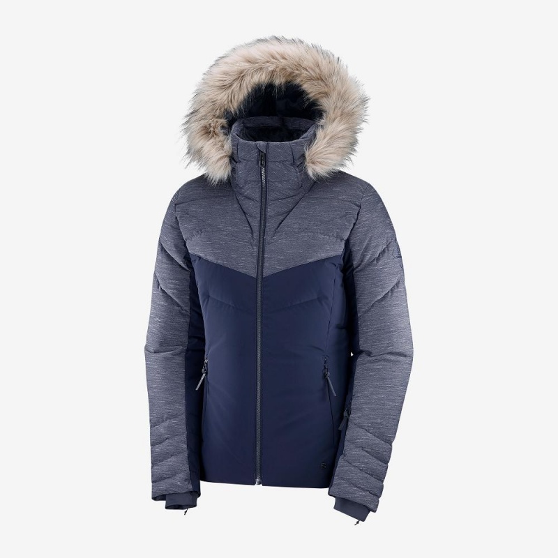 Salomon Warm Ambition Jacket W Ski Jackets Navy | GDKM-21306