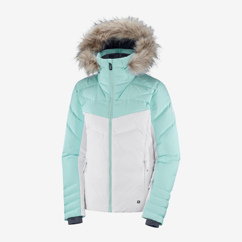 Salomon Warm Ambition Jacket W Ski Jackets White | AJQO-80156