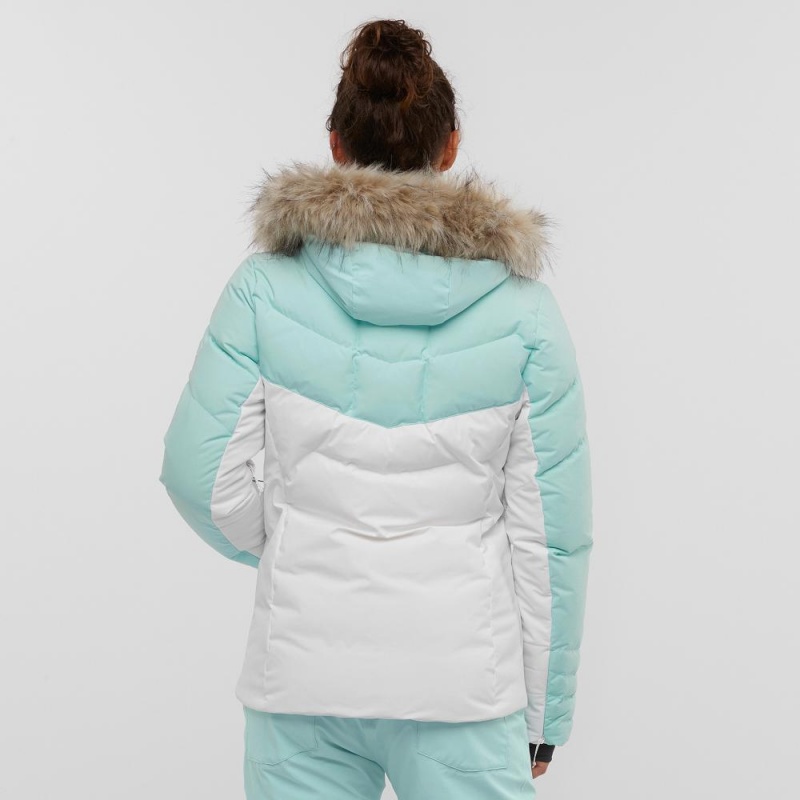 Salomon Warm Ambition Jacket W Ski Jackets White | AJQO-80156