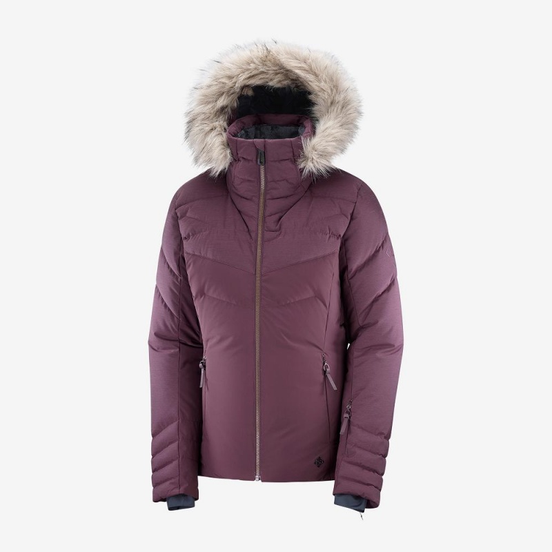 Salomon Warm Ambition Jacket W Ski Jackets Purple | WZEC-43590