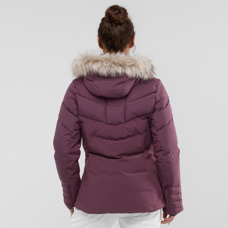 Salomon Warm Ambition Jacket W Ski Jackets Purple | WZEC-43590