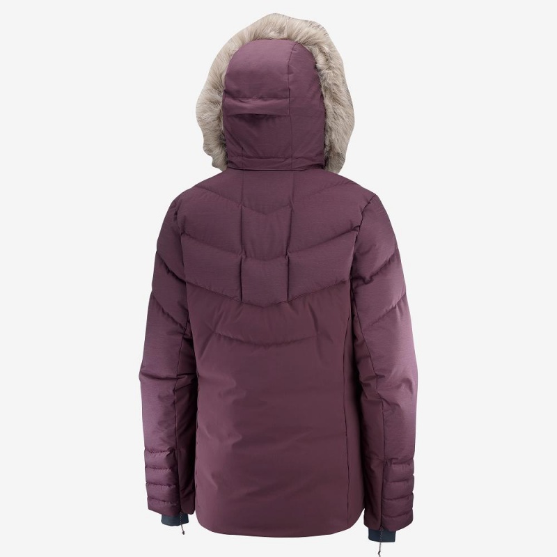 Salomon Warm Ambition Jacket W Ski Jackets Purple | WZEC-43590