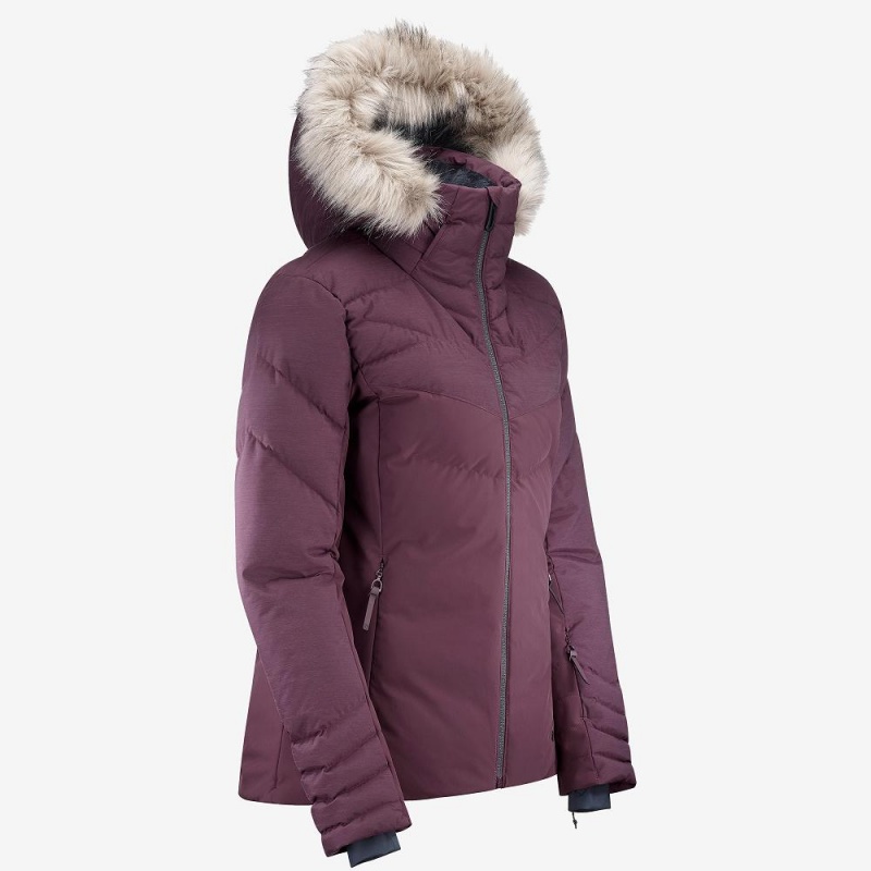 Salomon Warm Ambition Jacket W Ski Jackets Purple | WZEC-43590