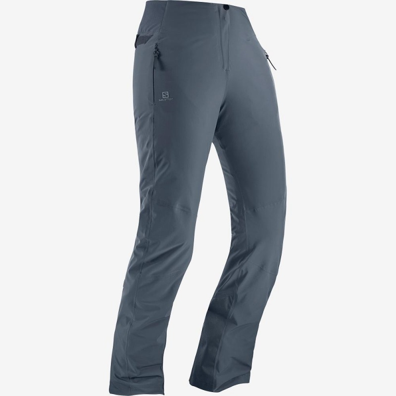 Salomon Warm Ambition W Pants Gray | IHEQ-26843