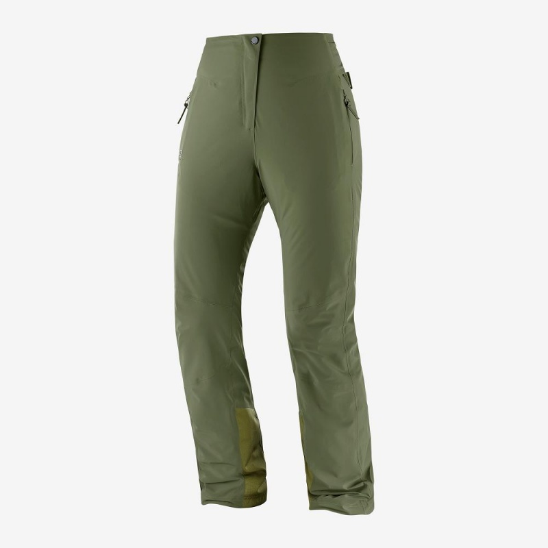 Salomon Warm Ambition W Pants Green | OIWZ-01698