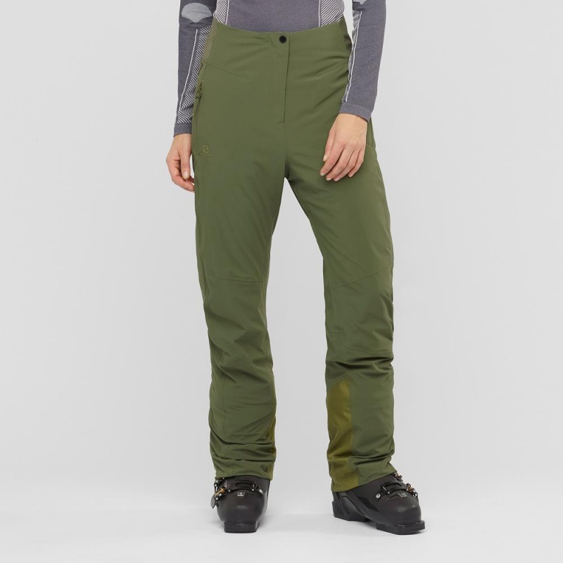 Salomon Warm Ambition W Pants Green | OIWZ-01698