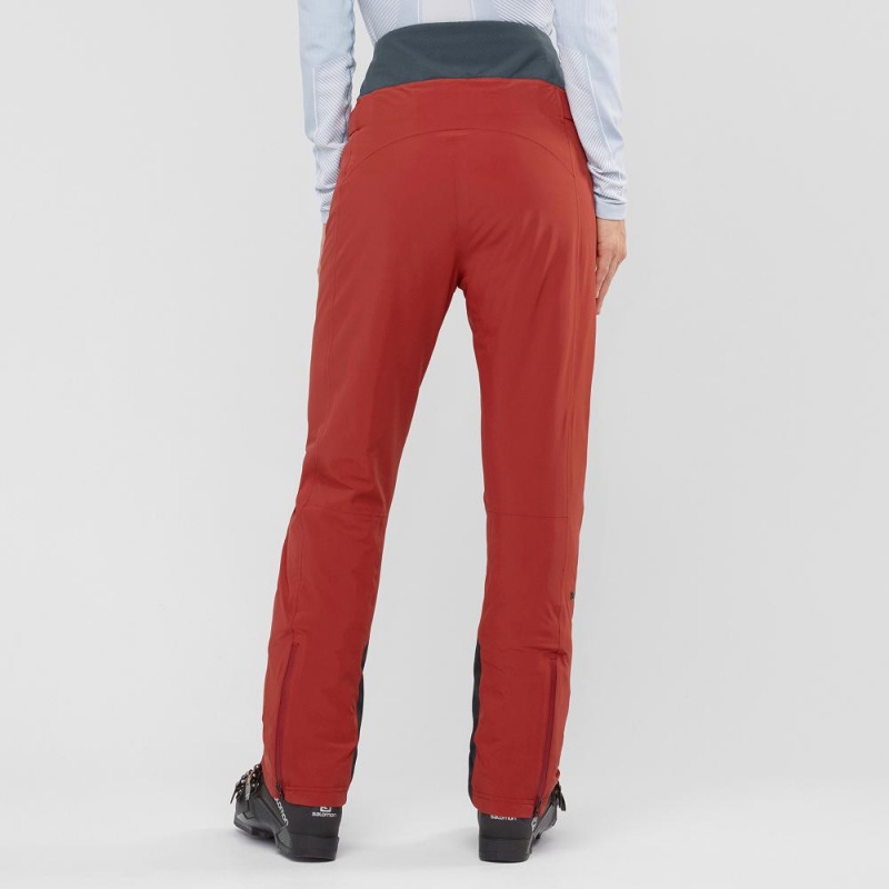 Salomon Warm Ambition W Pants Red | AILG-83065