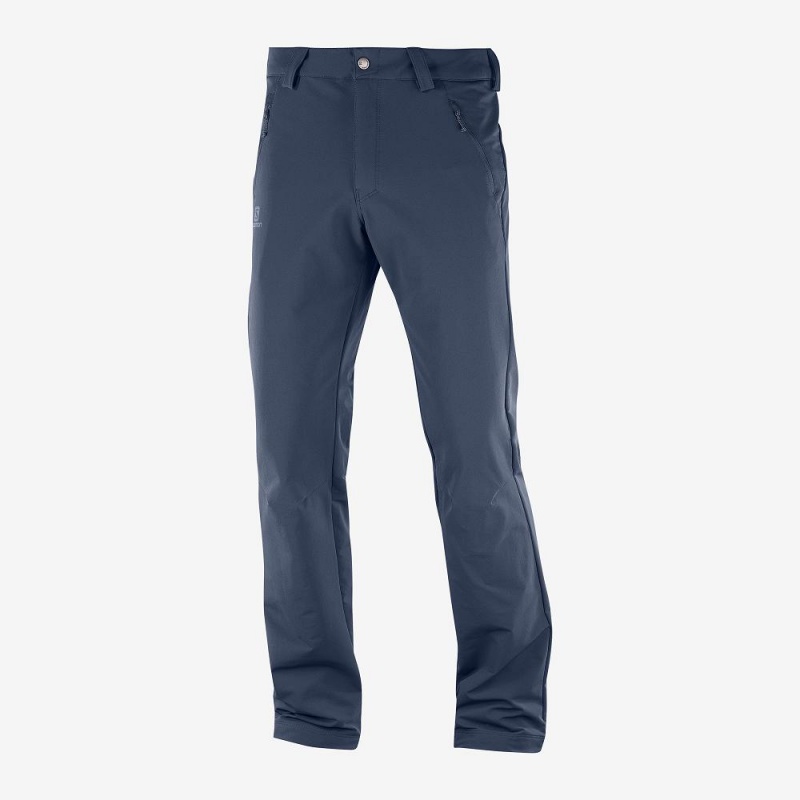 Salomon Wayfarer Warm Straight Pants Navy | BDYW-20639