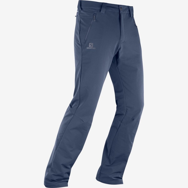 Salomon Wayfarer Warm Straight Pants Navy | BDYW-20639