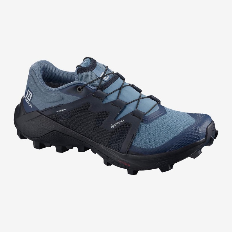 Salomon Wildcross Gtx Trail Running Shoes Blue | LPOS-38975