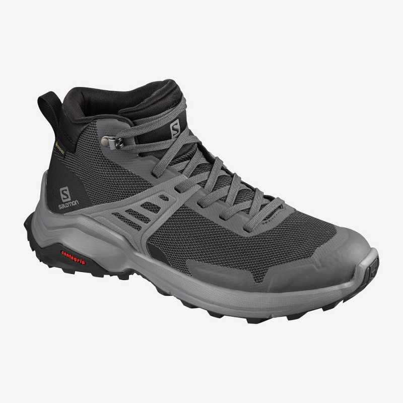 Salomon X Raise Mid Gore-Tex Walking Boots Gray | EVGU-42693