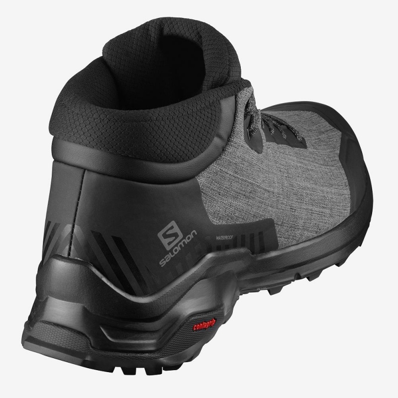 Salomon X Reveal Chukka Climasalomon Waterproof Winter Boots Black | PGHA-51684