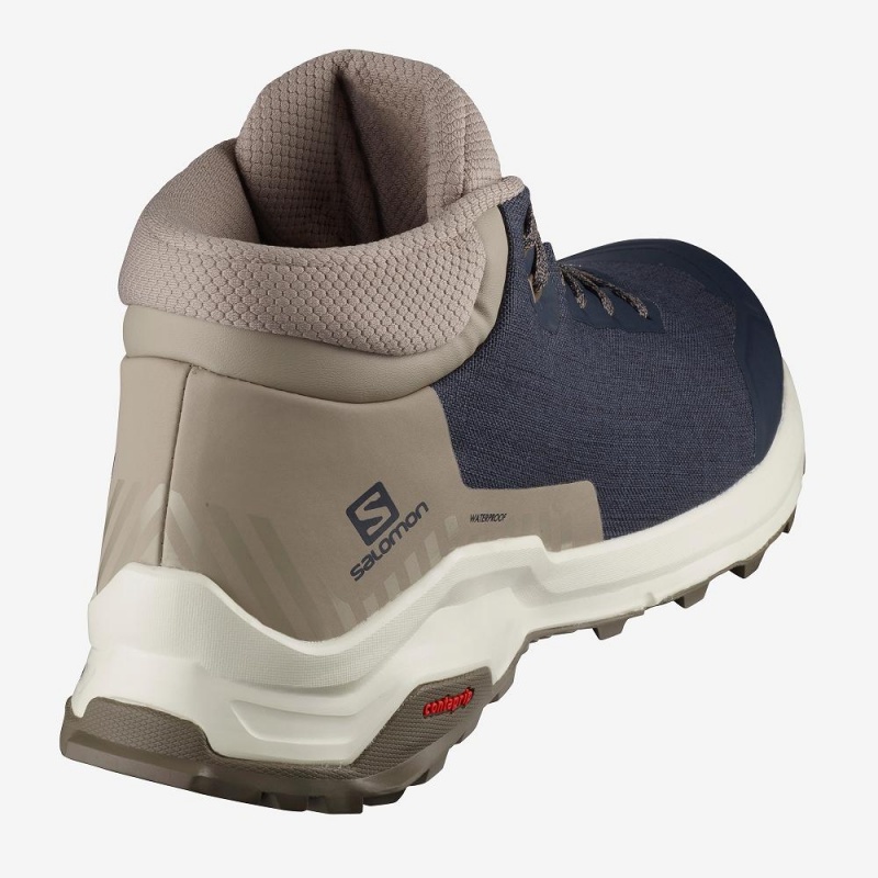 Salomon X Reveal Chukka Climasalomon Waterproof Winter Boots Navy | EGXP-48610