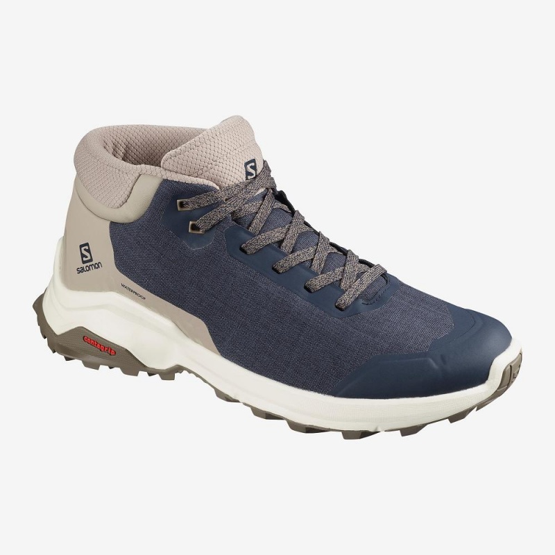 Salomon X Reveal Chukka Climasalomon Waterproof Winter Boots Navy | EGXP-48610