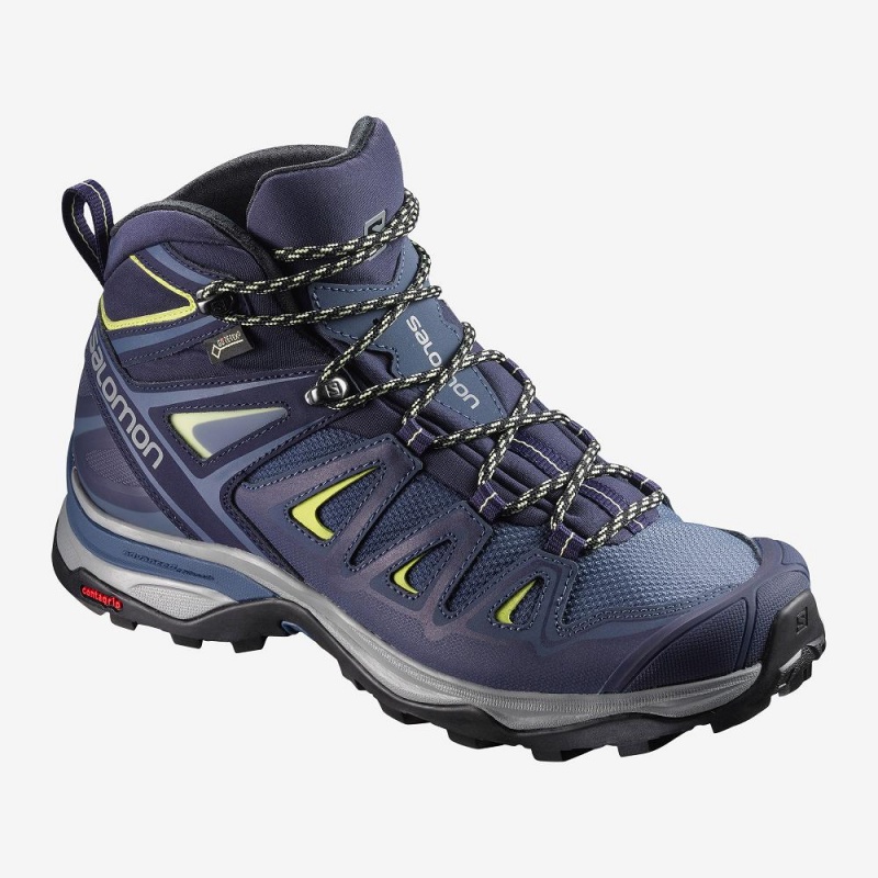 Salomon X Ultra 3 Mid Gore-Tex Walking Boots Blue | RVSF-72419