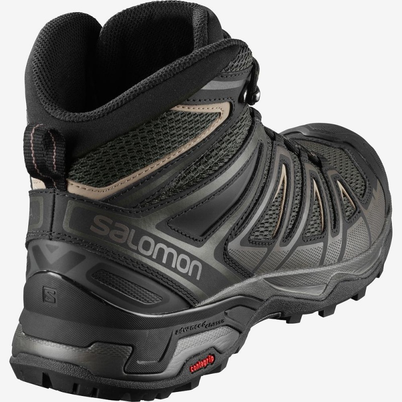 Salomon X Ultra Mid 3 Aero Walking Boots Black | YNPO-02736