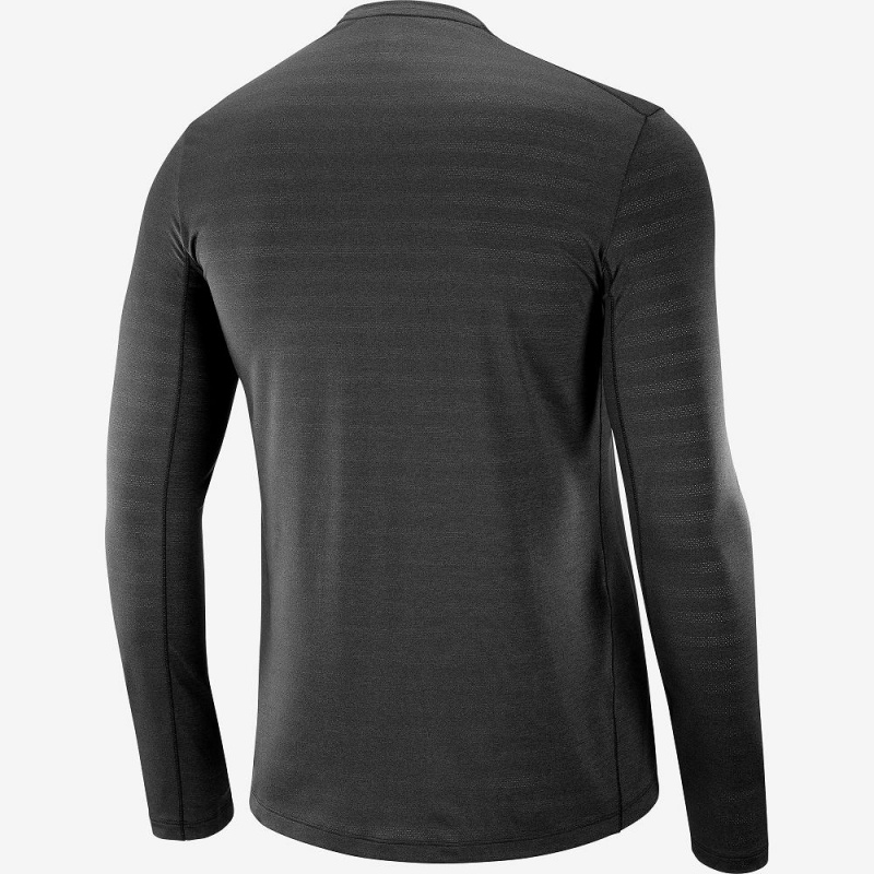 Salomon Xa Ls Tee M Tops Black | ISZE-60327