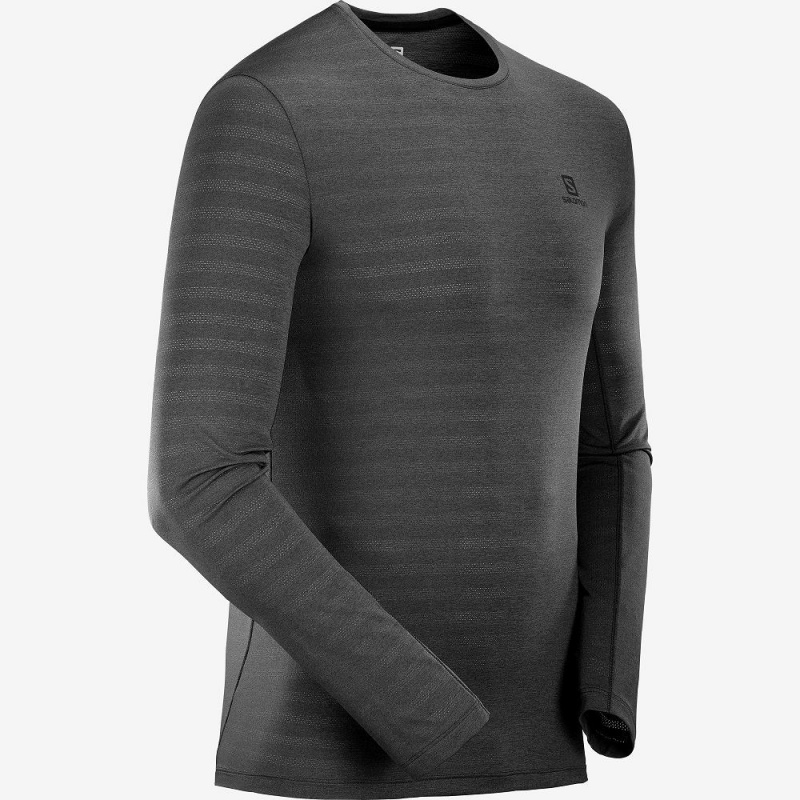 Salomon Xa Ls Tee M Tops Black | ISZE-60327