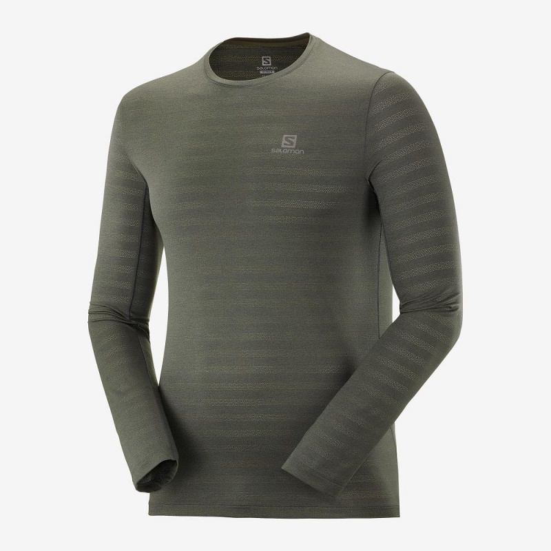 Salomon Xa Ls Tee M Tops Green | RCUG-49823