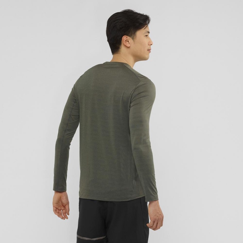 Salomon Xa Ls Tee M Tops Green | RCUG-49823