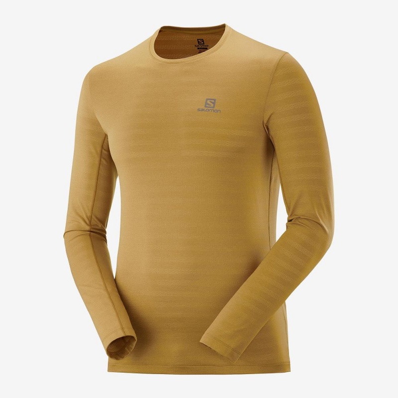 Salomon Xa Ls Tee M Tops Yellow | OFPR-98537