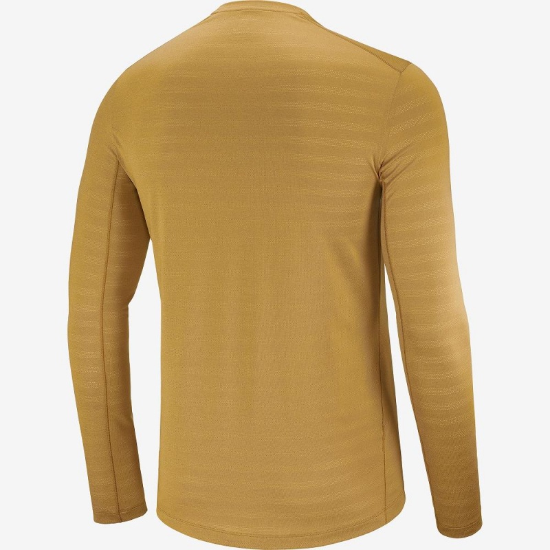 Salomon Xa Ls Tee M Tops Yellow | OFPR-98537