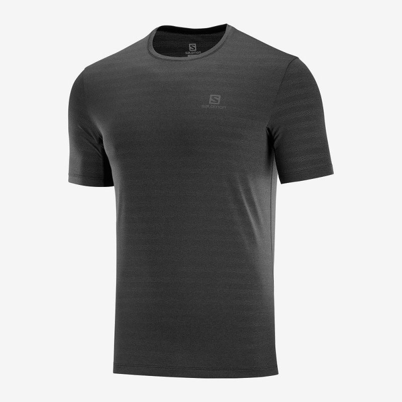 Salomon Xa Tee M Tops Black | OLGZ-17386