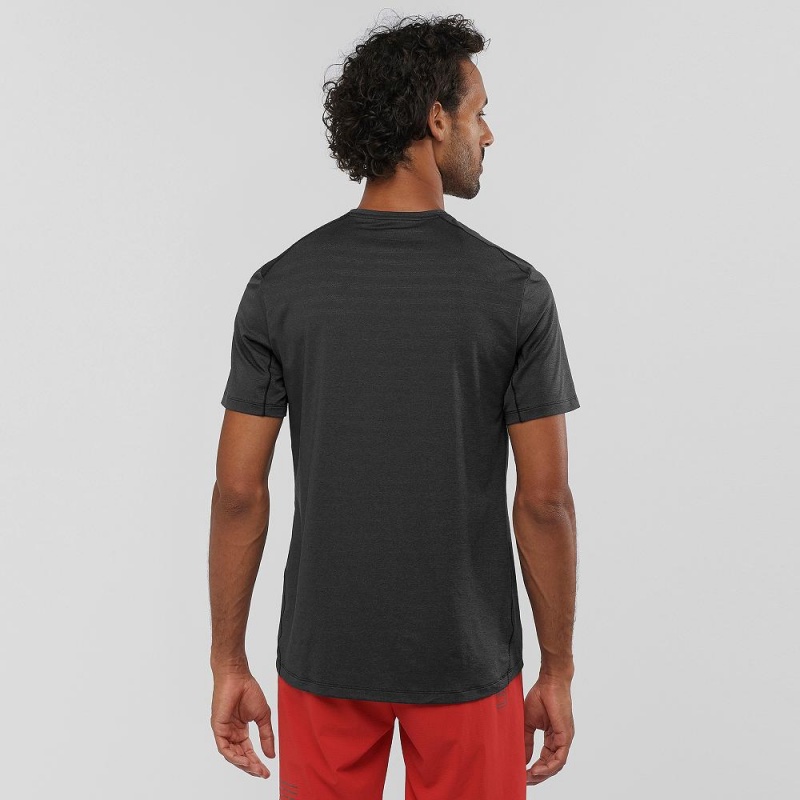 Salomon Xa Tee M Tops Black | OLGZ-17386