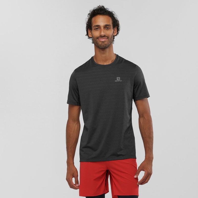 Salomon Xa Tee M Tops Black | OLGZ-17386