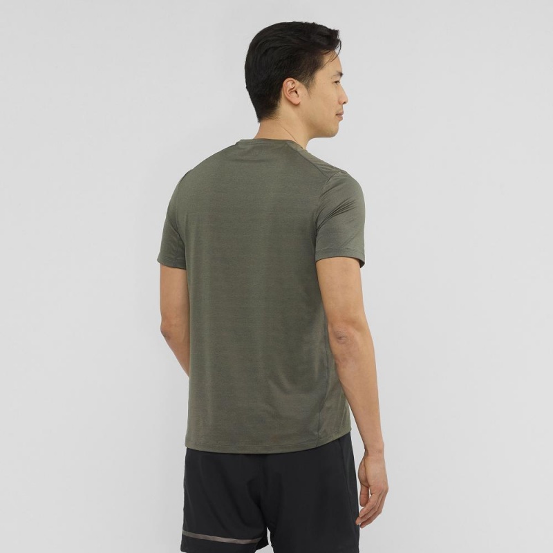 Salomon Xa Tee M Tops Green | QYUO-20493