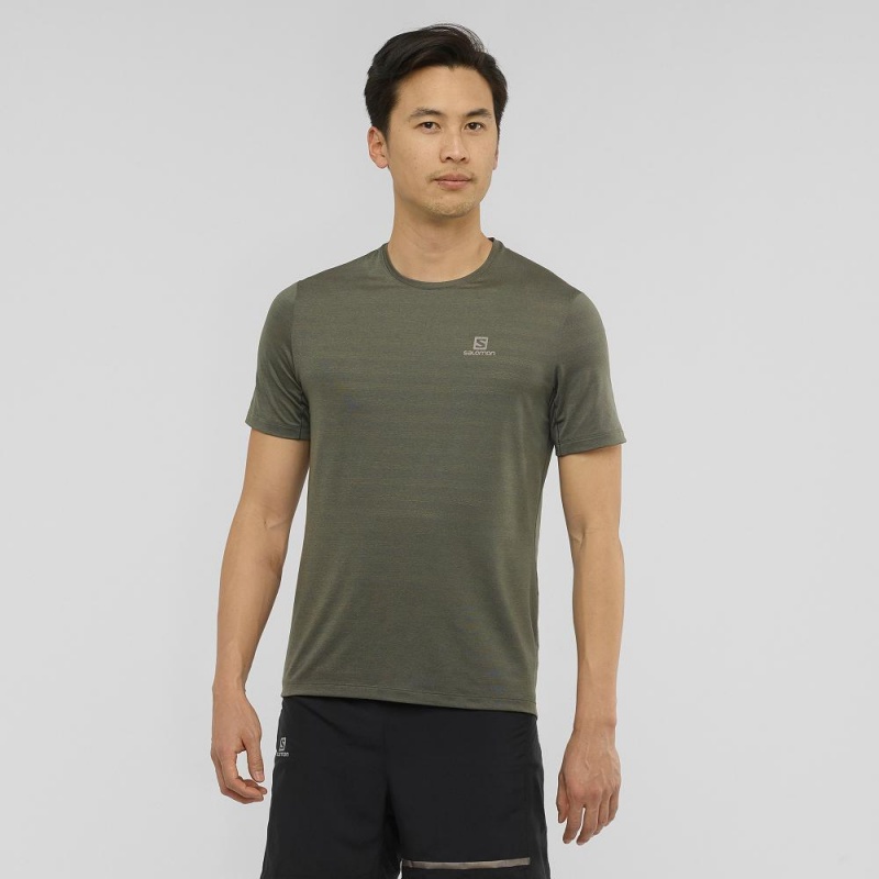 Salomon Xa Tee M Tops Green | QYUO-20493