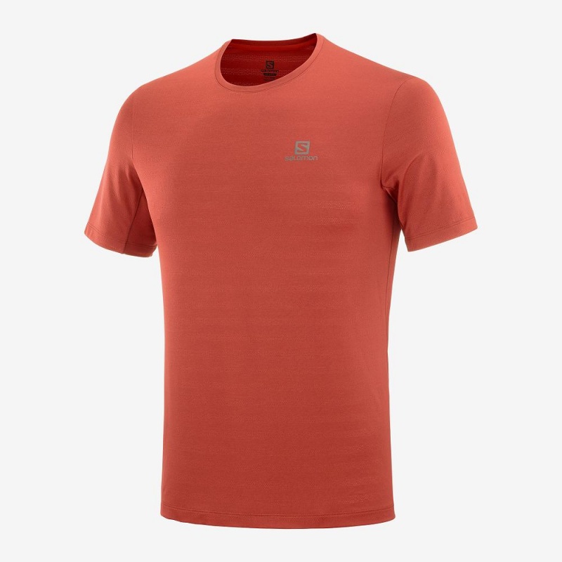 Salomon Xa Tee M Tops Red | PXBW-04978