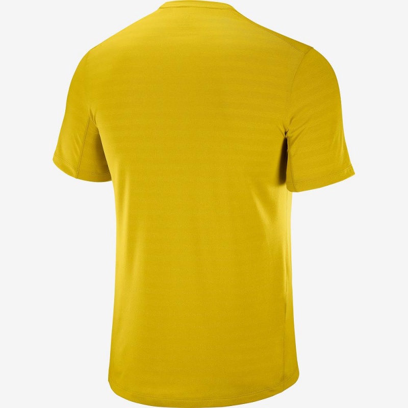 Salomon Xa Tee M Tops Yellow | PVKL-36270