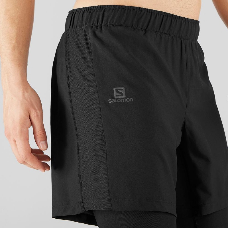 Salomon Xa Twinskin Shorts Black | NQLY-27493